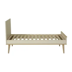Chambre trio lit bébé 70x140 cm évolutif en lit enfant + armoire + commode avec plan à langer flow argile & oak