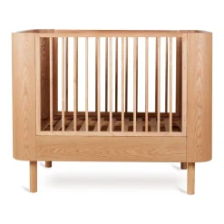 Chambre trio lit bébé 110x70 cm yume ash + commode 2 portes + armoire 2 portes