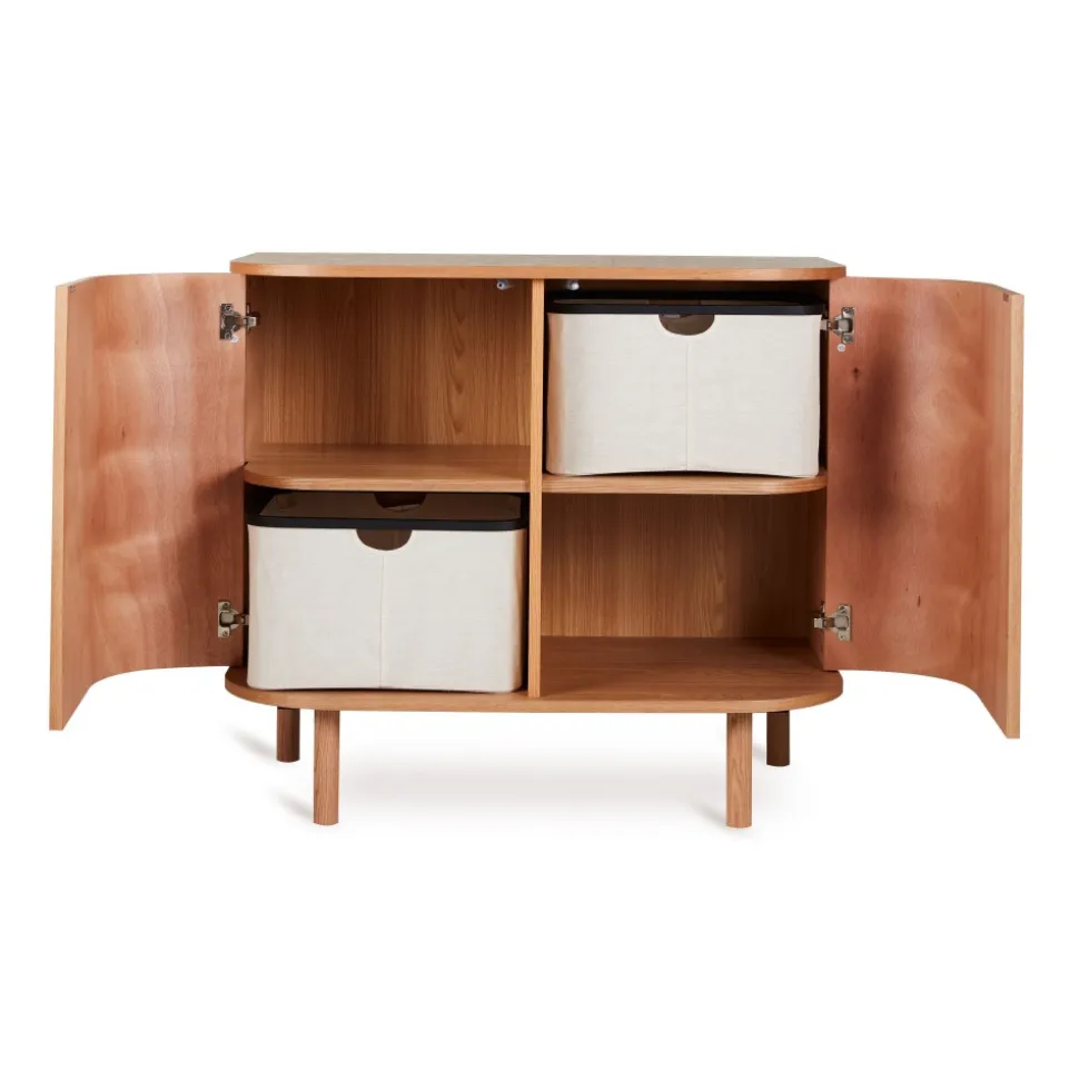 Chambre trio lit bébé 110x70 cm yume ash + commode 2 portes + armoire 2 portes