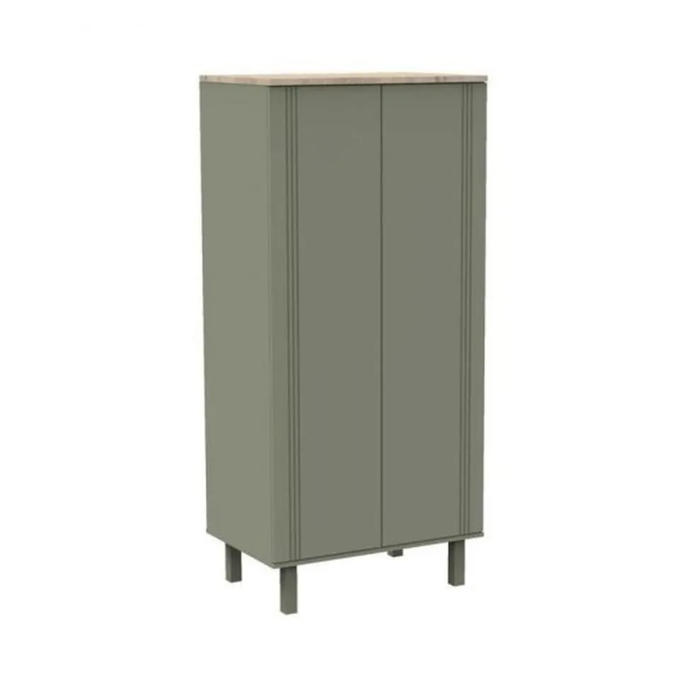 Chambre trio lit bébé 60x120 + commode 1 tiroir 2 portes + armoire eleonore kaki