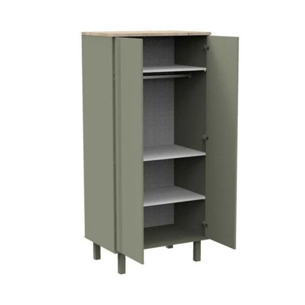 Chambre trio lit bébé 60x120 + commode 1 tiroir 2 portes + armoire eleonore kaki