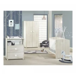 Chambre trio lit + commode + armoire smile