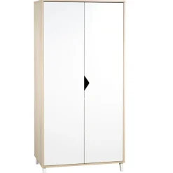 Chambre trio lit + commode + armoire scandi naturel