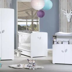 Chambre trio lit little big bed + commode + armoire leaf