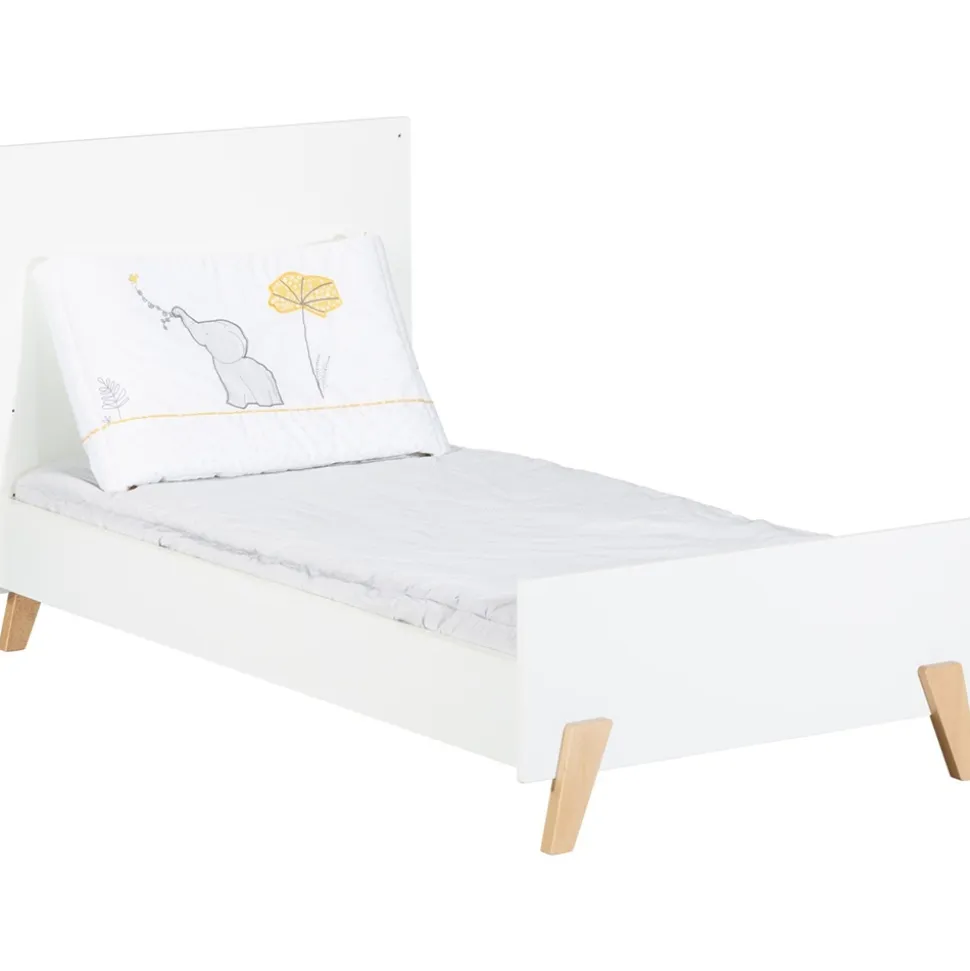 Chambre trio lit little big bed + commode + armoire joy naturel