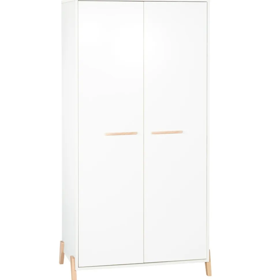 Chambre trio lit little big bed + commode + armoire joy naturel