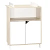 Chambre trio lit little big bed + commode + armoire scandi naturel