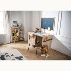 Chambre trio lit 70x140 + commode + armoire nova gris volcan