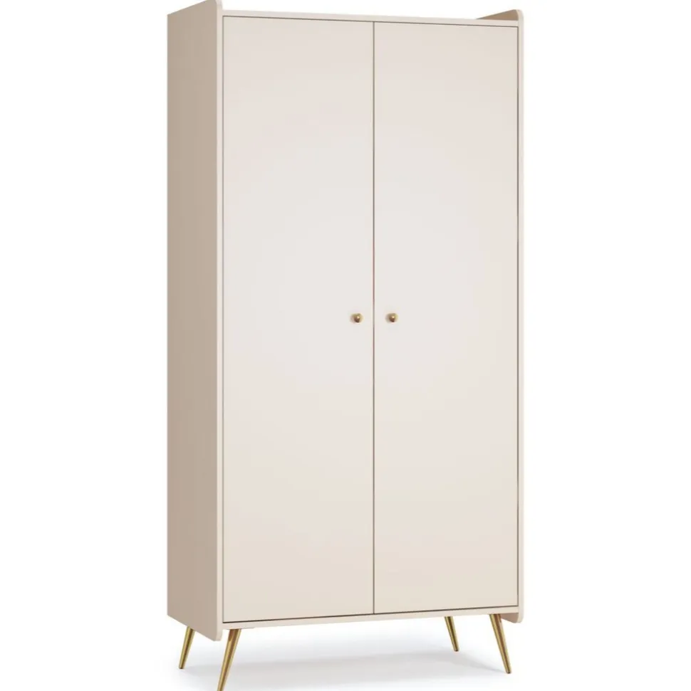 Chambre trio lunea beige lit 70x140 + commode + armoire 2 portes
