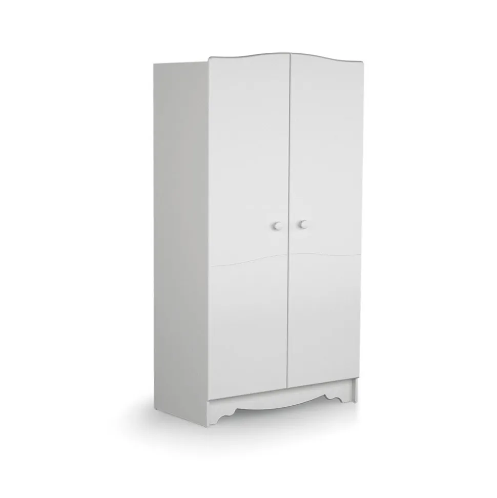 Chambre trio marelle lit 60x120 cm + commode à langer + armoire blanc