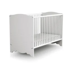 Chambre trio marelle lit 60x120 cm + commode à langer + armoire blanc