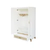 Chambre trio nami neige lit 60x120 cm + commode + armoire