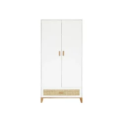 Chambre trio nami neige lit 60x120 cm + commode + armoire