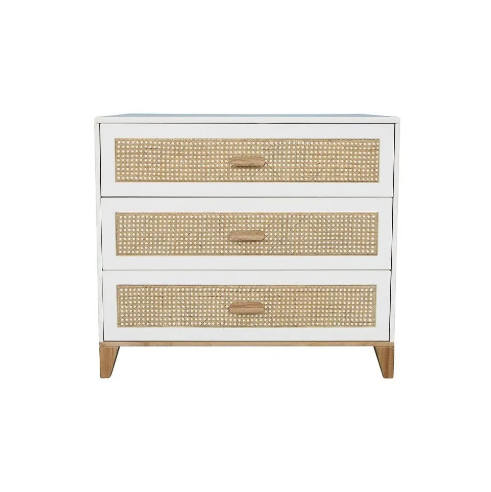 Chambre trio nami neige lit 60x120 cm + commode + armoire