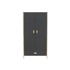 Chambre trio océane ardoise lit 70x140 cm + commode + armoire