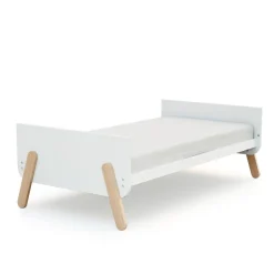 Chambre trio pirate lit 70x140 cm + meuble à langer + armoire blanc et hêtre verni
