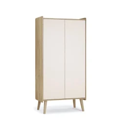 Chambre trio vintage fresh beige lit 60x120 cm + commode + armoire 2 portes