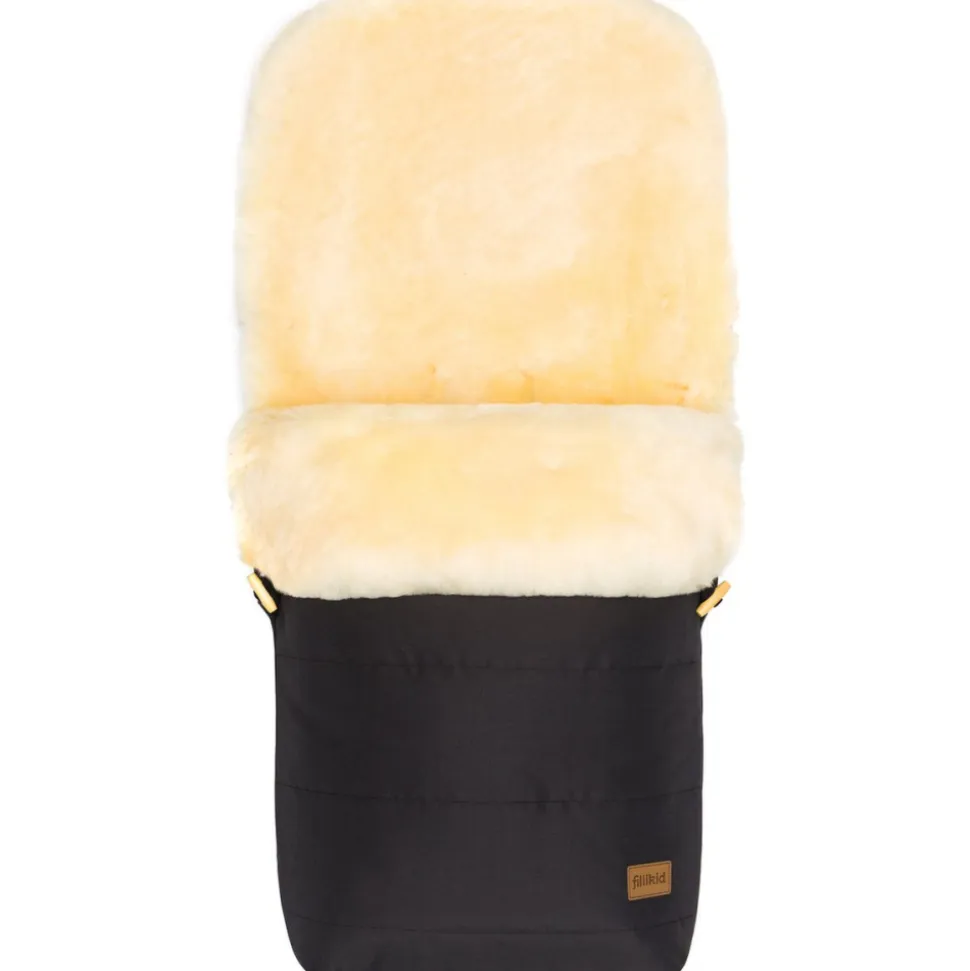 Chancelière hiver en peau d'agneau - cosy - noir