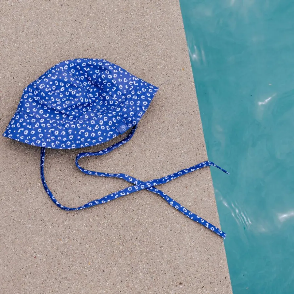 Chapeau anti uv - 1-2 ans léopard bleu