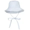 Chapeau anti uv rayures bleues - 4-8 ans