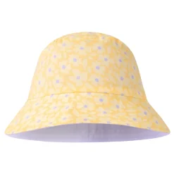 Chapeau anti uv réversible - 1-2 ans fleurs jaunes