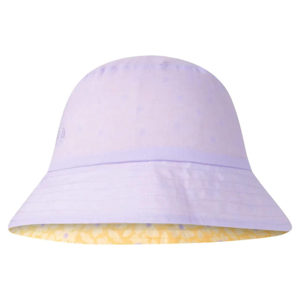 Chapeau anti uv réversible fleurs jaunes - 4-8 ans