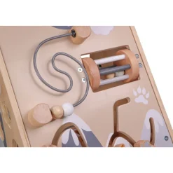 Chariot d'activités et de marche 12 mois et + avec cubes en bois