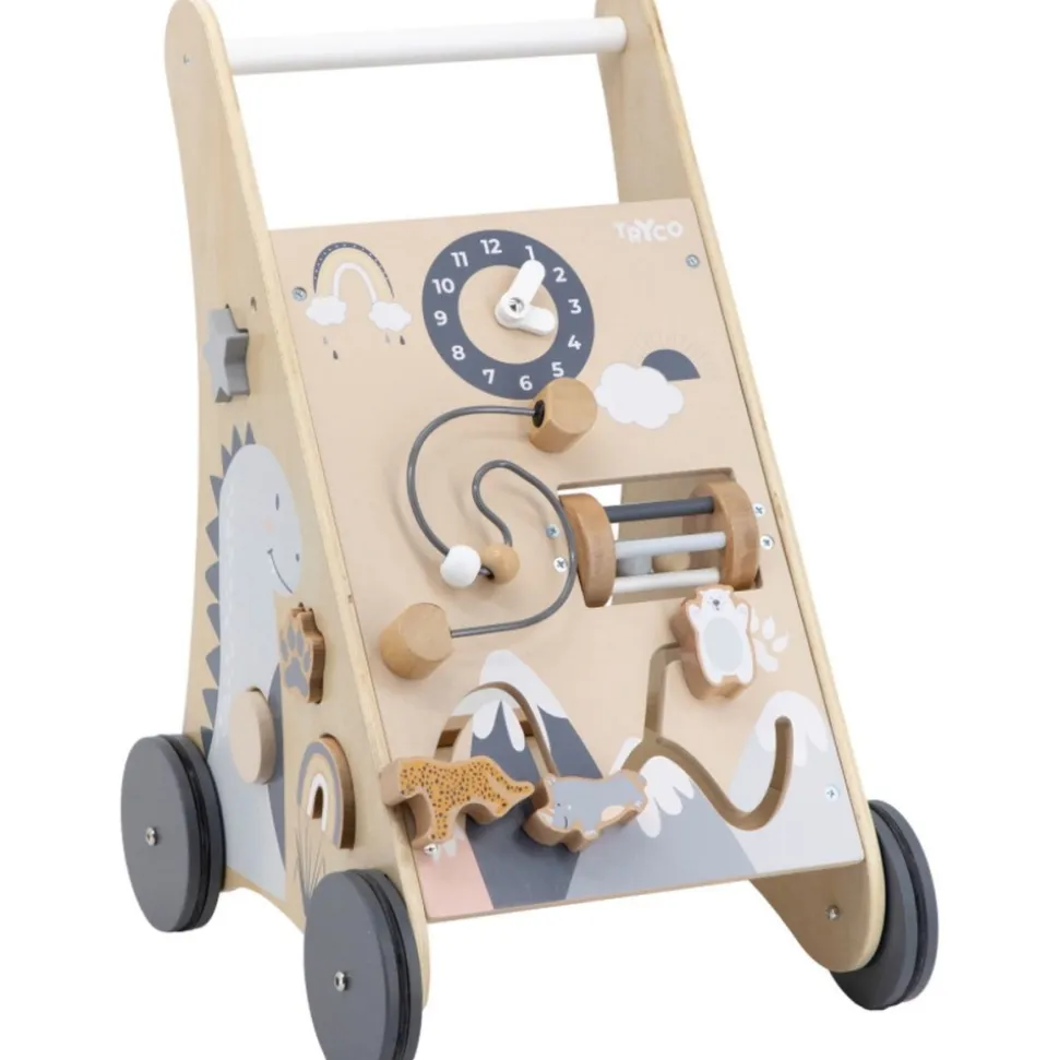 Chariot d'activités et de marche 12 mois et + avec cubes en bois