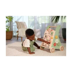 Chariot de marche en bois- boho chic