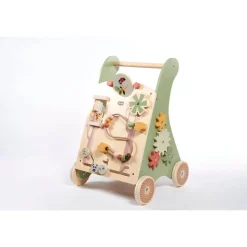 Chariot de marche en bois- boho chic