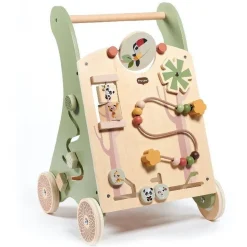 Chariot de marche en bois- boho chic