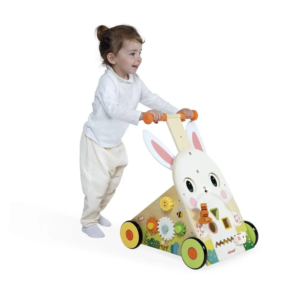 Chariot de marche multi-activités lapin