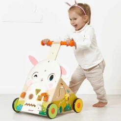 Chariot de marche multi-activités lapin