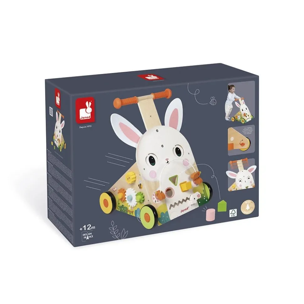 Chariot de marche multi-activités lapin