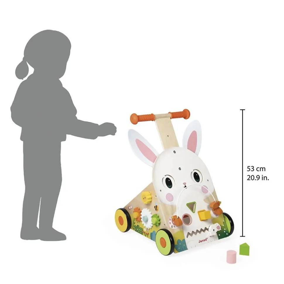 Chariot de marche multi-activités lapin