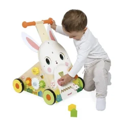 Chariot de marche multi-activités lapin
