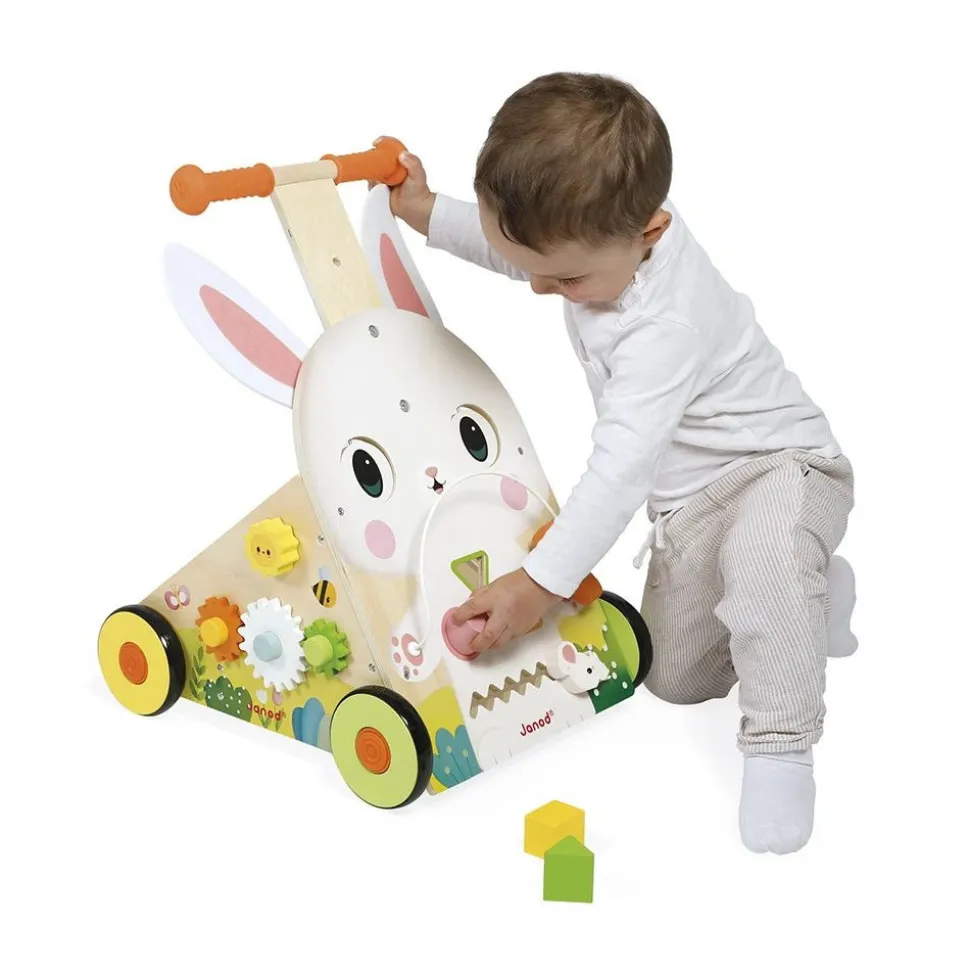 Chariot de marche multi-activités lapin