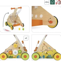 Chariot de marche multi-activités lapin