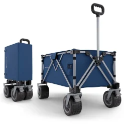 Chariot de transport pliable rollster bleu