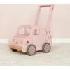 Chariot voiture en bois fsc - rose