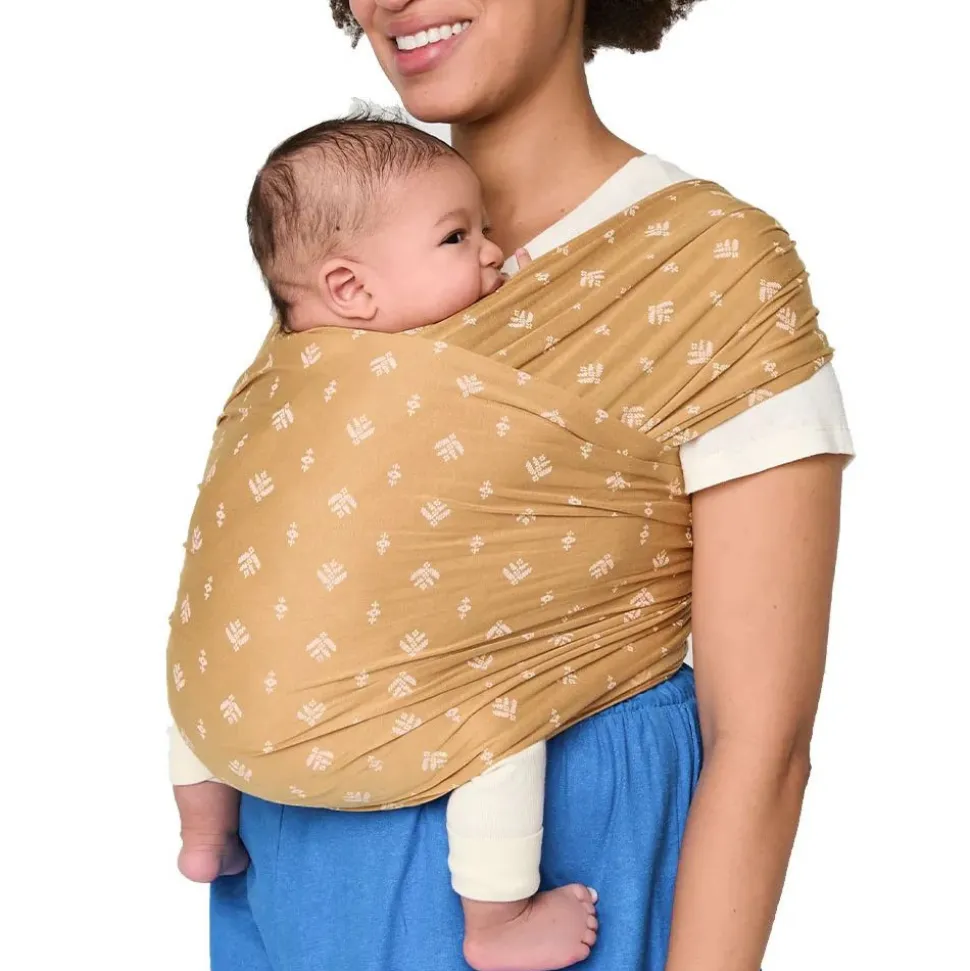 Écharpe de portage aura en tissu tricoté camel