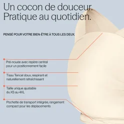 Écharpe de portage aura en tissu tricoté bleu nuit