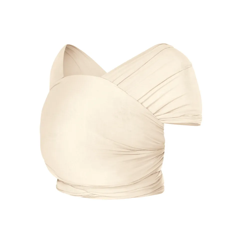 Écharpe de portage aura en tissu tricoté crème
