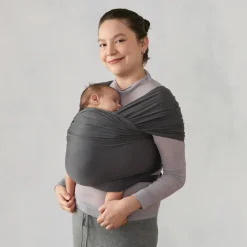 Écharpe de portage aura en tissu tricoté noir clair