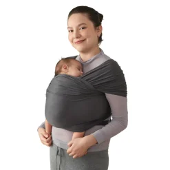 Écharpe de portage aura en tissu tricoté noir clair