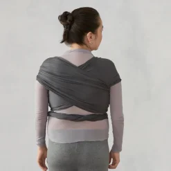 Écharpe de portage aura en tissu tricoté noir clair