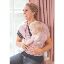 Écharpe de portage tricot-slen bio soft pink