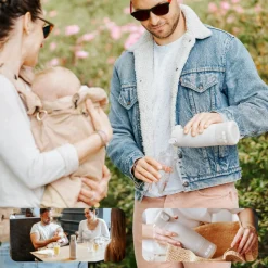 Chauffe biberon nomade moov and feed minéral beige