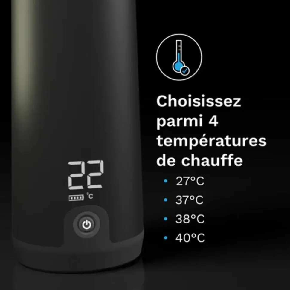 Chauffe biberon nomade superfast portable bottle warmer noir
