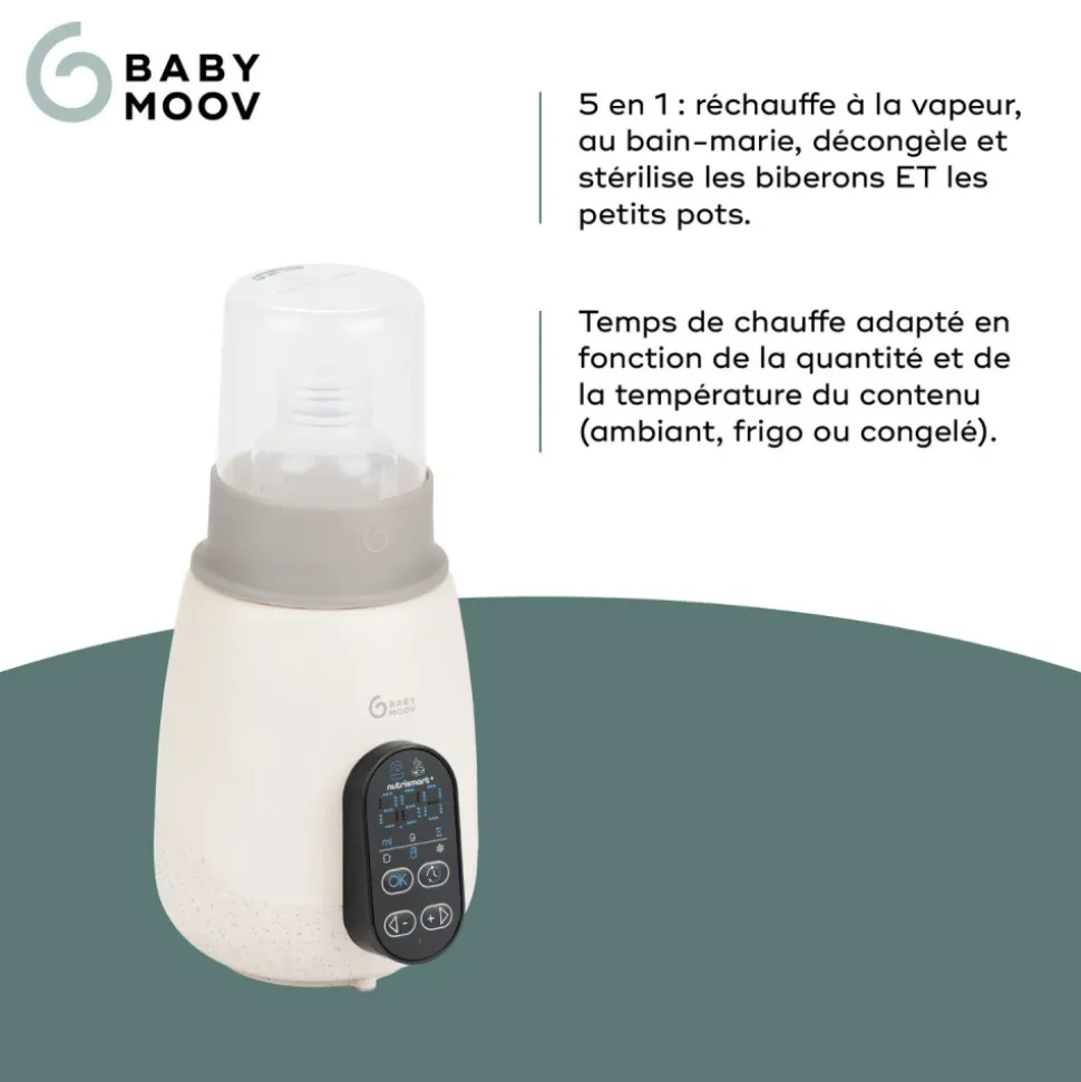 Chauffe biberon stérilisateur nomade nutrismart+ mineral beige